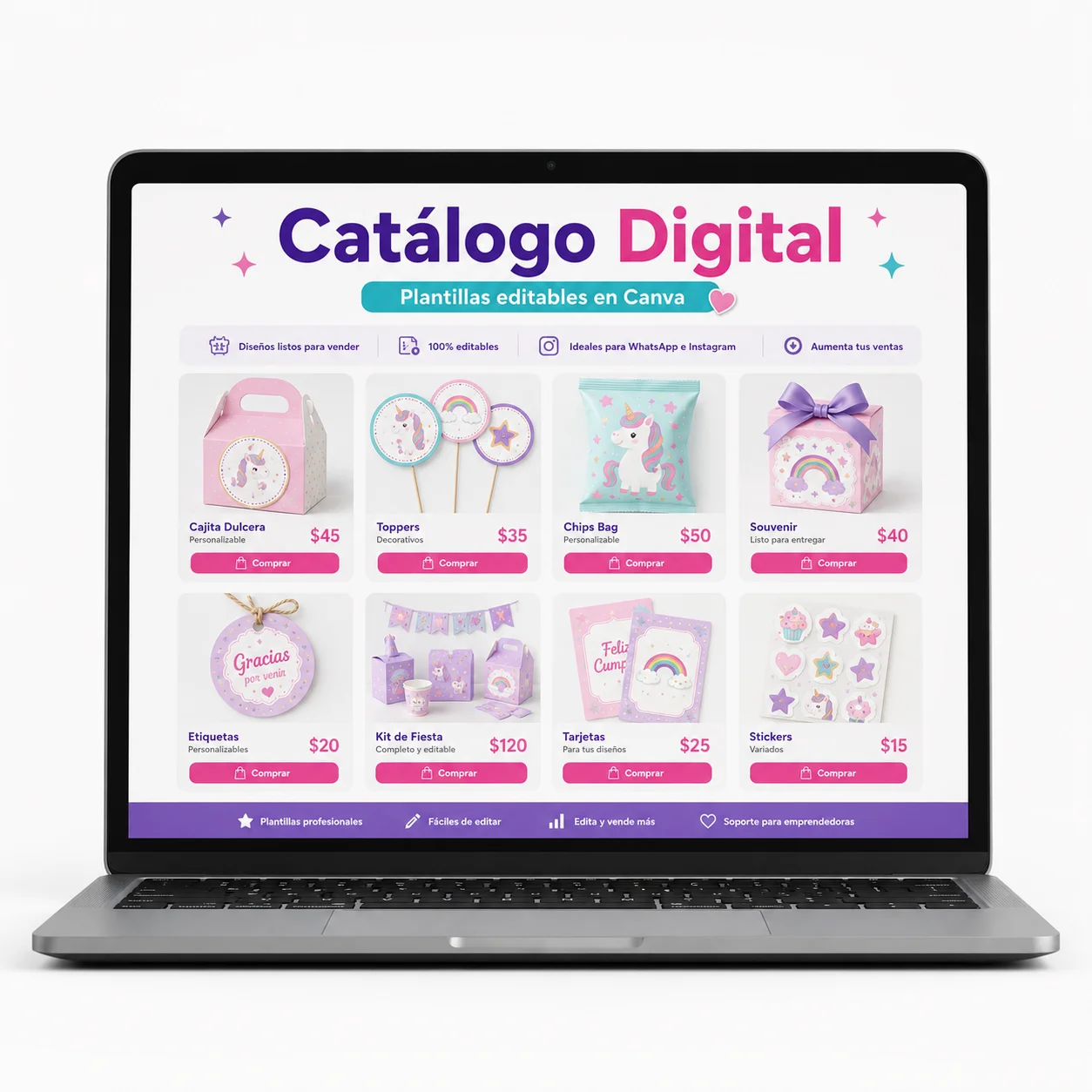 Mockup del bono Plantillas para Catálogo Digital