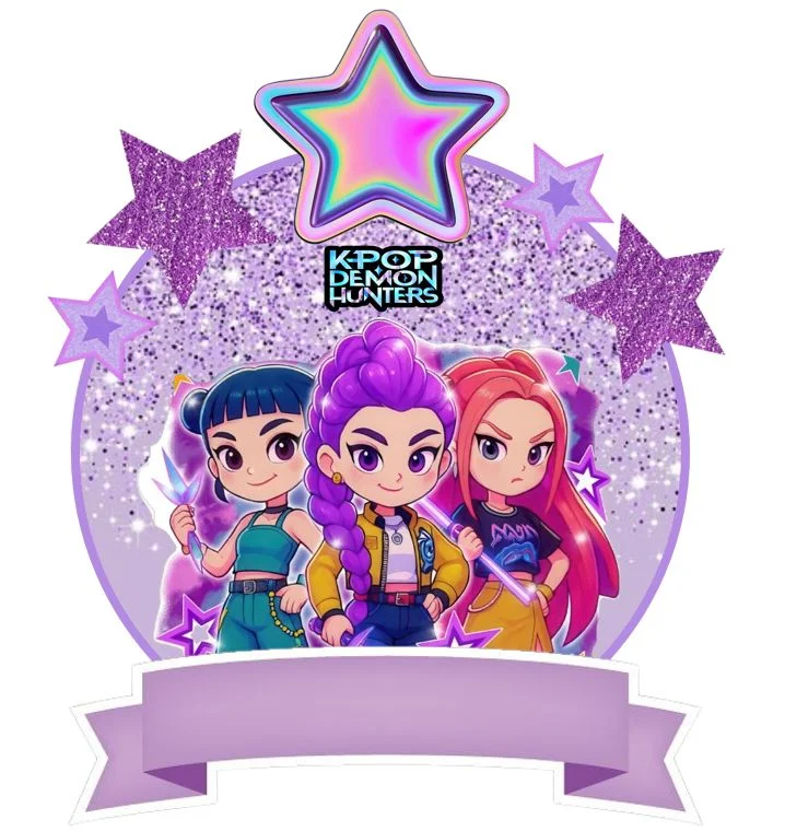 Topper Kpop editable para fiesta