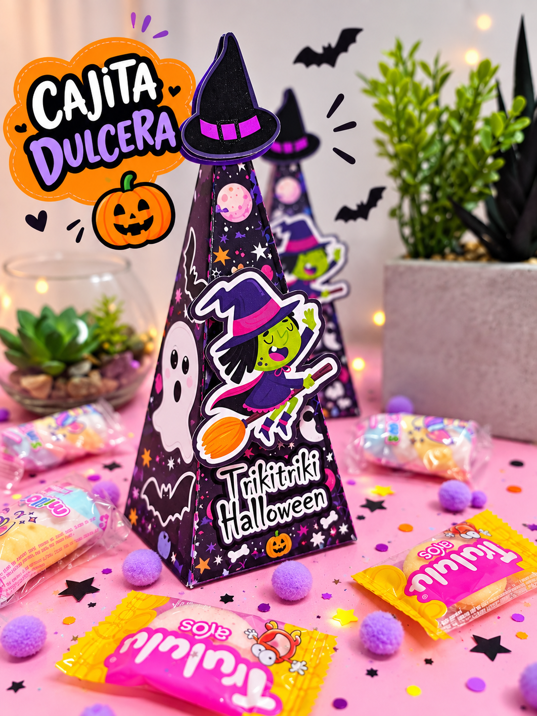 Cajita dulcera de Halloween que realizaremos durante la masterclass